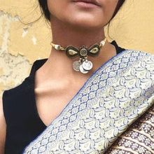 Load image into Gallery viewer, Handcrafted Modern Vintage Statement Coins Choker Necklace