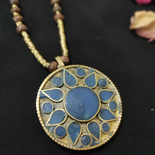 Load image into Gallery viewer, Blue Stone Pendant Necklace