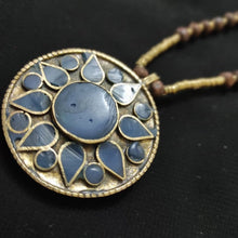 Load image into Gallery viewer, Blue Stone Pendant Necklace