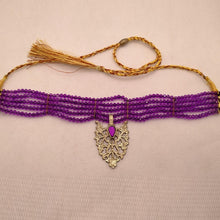 Load image into Gallery viewer, Tribal Beaded Necklace With Dangling Motif