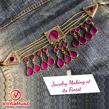 Load image into Gallery viewer, Vintage Tribal Stone Choker Necklace