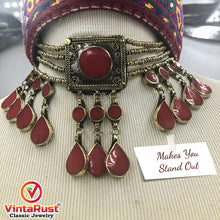 Load image into Gallery viewer, Vintage Tribal Stone Choker Necklace