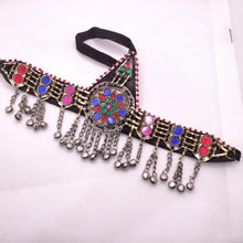 Load image into Gallery viewer, Handmade Tribal Multicolor Glass Stones Matha Patti