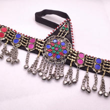 Load image into Gallery viewer, Handmade Tribal Multicolor Glass Stones Matha Patti