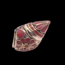 Load image into Gallery viewer, Handmade Ethnic Cone Ring, Vintage Massive Kuchi Ring