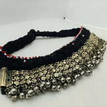 Load image into Gallery viewer, Tribal Vintage Choker Necklace with Silver Metal Bells