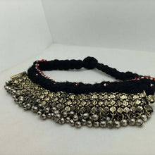 Load image into Gallery viewer, Tribal Vintage Choker Necklace with Silver Metal Bells