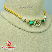 Load image into Gallery viewer, Statement Choker Necklace With Earrings