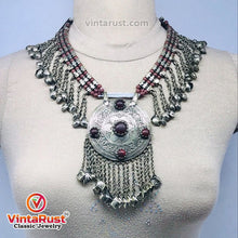 Load image into Gallery viewer, Afghan Kuchi Necklace With Glass Stone,