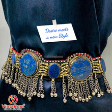Load image into Gallery viewer, Handmade Kuchi Stones Belt With Silver Bells