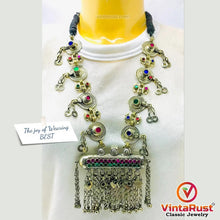Load image into Gallery viewer, Long Amulet Style Pendant Necklace With Bells