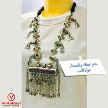 Load image into Gallery viewer, Long Amulet Style Pendant Necklace With Bells