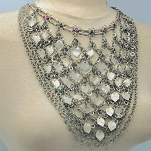 Load image into Gallery viewer, Silver Gypsy Kuchi Necklace With Multilayers Chain And Tassels