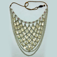 Load image into Gallery viewer, Silver Gypsy Kuchi Necklace With Multilayers Chain And Tassels