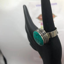 Load image into Gallery viewer, Silver Handmade Statement Boho Stone Ring