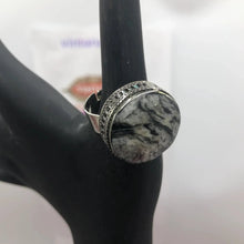 Load image into Gallery viewer, Silver Handmade Statement Boho Stone Ring