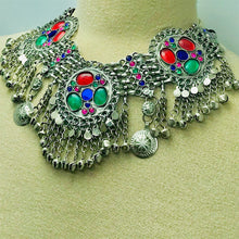 Load image into Gallery viewer, Tribal Three Rings Necklace With Silver Bells