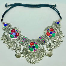 Load image into Gallery viewer, Tribal Three Rings Necklace With Silver Bells