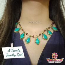 Load image into Gallery viewer, Afghan Tribal Beaded Chain Choker Necklace