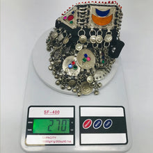 Load image into Gallery viewer, Handcrafted Tribal Choker Necklace Featuring Multicolor Glass Stones