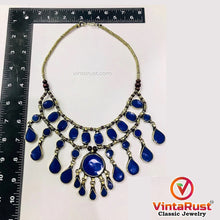 Load image into Gallery viewer, Vintage Tribal Stone Bib Necklace