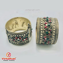 Load image into Gallery viewer, Vintage Handcuffs Bracelet, Tribal Boho Cuff