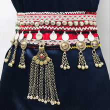 Load image into Gallery viewer, Handmade Belt with Turkman Hanging Beads