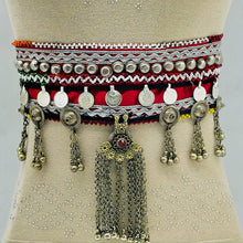 Load image into Gallery viewer, Handmade Belt with Turkman Hanging Beads