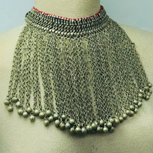 Load image into Gallery viewer, Bohemian Afghani Kuchi Long Bells Choker Necklace