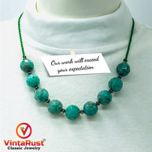 Load image into Gallery viewer, Amazonite Stone Beaded Choker Necklace