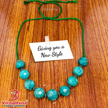 Load image into Gallery viewer, Amazonite Stone Beaded Choker Necklace