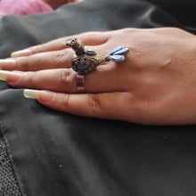 Load image into Gallery viewer, Antique Bird-Inspired Gemstone Ring
