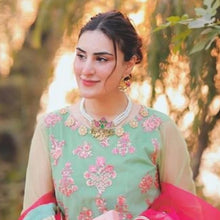 Load image into Gallery viewer, Antique Afghani Choker Three Flower With Pearls