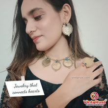 Load image into Gallery viewer, Antique Gold Tone Coins Jewelry Set