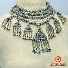 Load image into Gallery viewer, Stylish Beaded Chain Necklace with Seven Beautiful Dangling Pendants