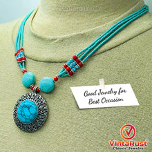 Load image into Gallery viewer, Beaded Multilayers Chain Necklace With Pendant