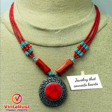 Load image into Gallery viewer, Beaded Multilayers Chain Necklace With Pendant