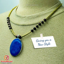 Load image into Gallery viewer, Beaded Statement Necklaces With Pendant Stone