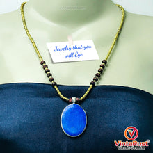 Load image into Gallery viewer, Beaded Statement Necklaces With Pendant Stone