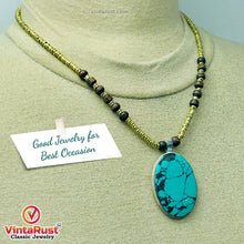 Load image into Gallery viewer, Beaded Statement Necklaces With Pendant Stone