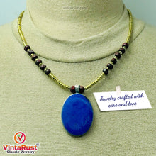 Load image into Gallery viewer, Beaded Statement Necklaces With Pendant Stone