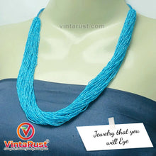 Load image into Gallery viewer, Turquoise Beaded Collar Statement Choker Necklace