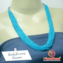 Load image into Gallery viewer, Turquoise Beaded Collar Statement Choker Necklace