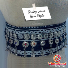 Load image into Gallery viewer, Belly Belt With Vintage Buttons and Laces