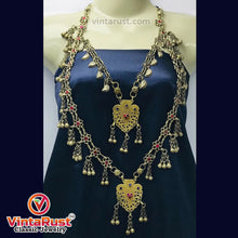 Load image into Gallery viewer, Bib Necklace With Two Layers Pendants