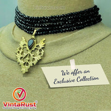 Load image into Gallery viewer, Black Beads With Motif Jewelry Set