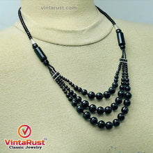 Load image into Gallery viewer, Black Multilayers Beaded Necklace