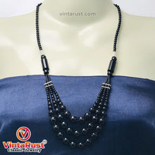 Load image into Gallery viewer, Black Multilayers Beaded Necklace