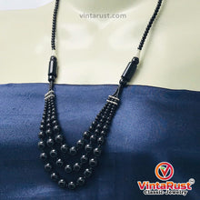 Load image into Gallery viewer, Black Multilayers Beaded Necklace