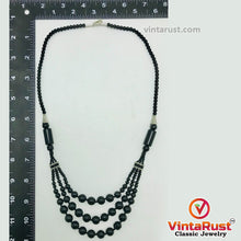 Load image into Gallery viewer, Black Multilayers Beaded Necklace